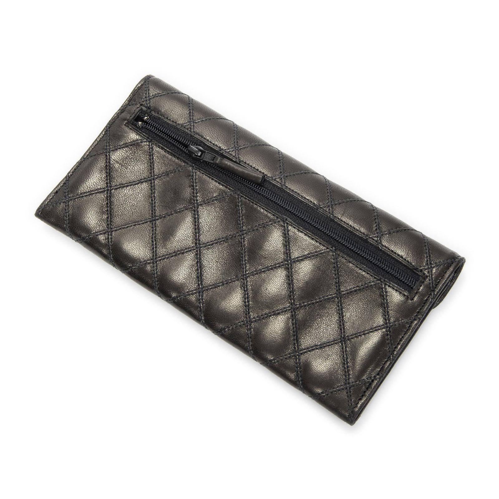CHANEL 二つ折り財布 黒 レザービンテージ 中古・古着通販CHANEL