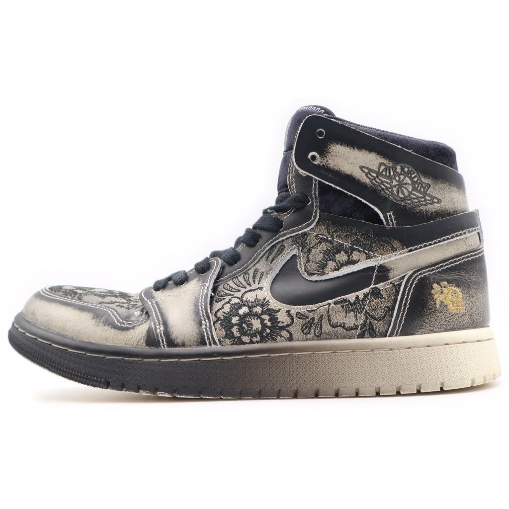NIKE (ナイキ) AIR JORDAN 1 HIGH ZOOM CMFT 2 Dia De Muertos エアジョーダン1 ハイカットスニーカー ディアデムエルトス グレー US8.5/26.5cm FQ8155-010