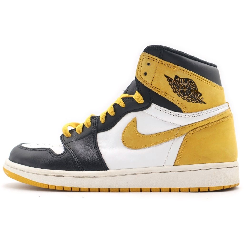 NIKE (ナイキ) AIR JORDAN 1 RETRO HIGH OG YELLOW OCHRE エアジョーダン 1 オークル ハイカットスニーカー イエロー/ブラック US9/27cm 555088-109