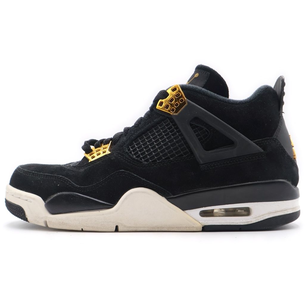 NIKE (ナイキ) AIR JORDAN 4 RETRO ROYALTY 308497-032 エアジョーダン4 レトロ ロイヤルティ スニーカー ブラック/ゴールド US9.5/27.5cm 308497-032