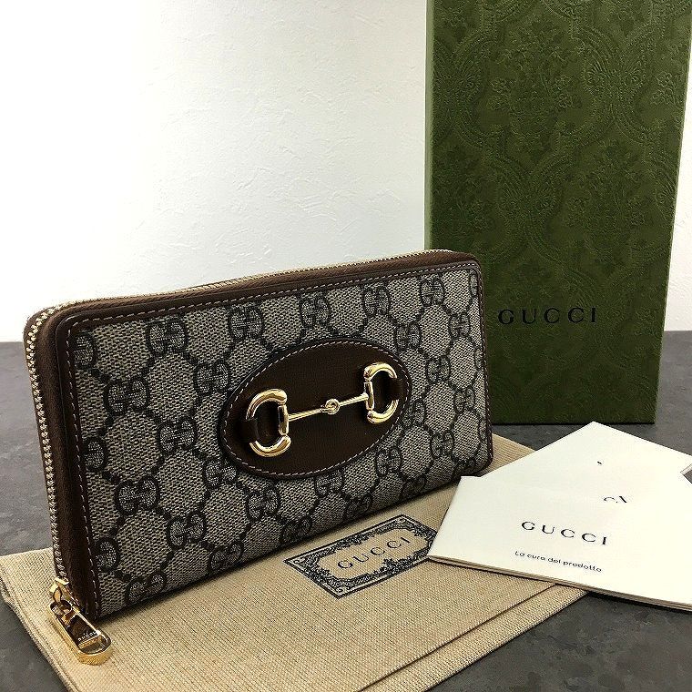 未使用品 GUCCI 長財布 621889 GGスプリーム 1955ホースビット 193