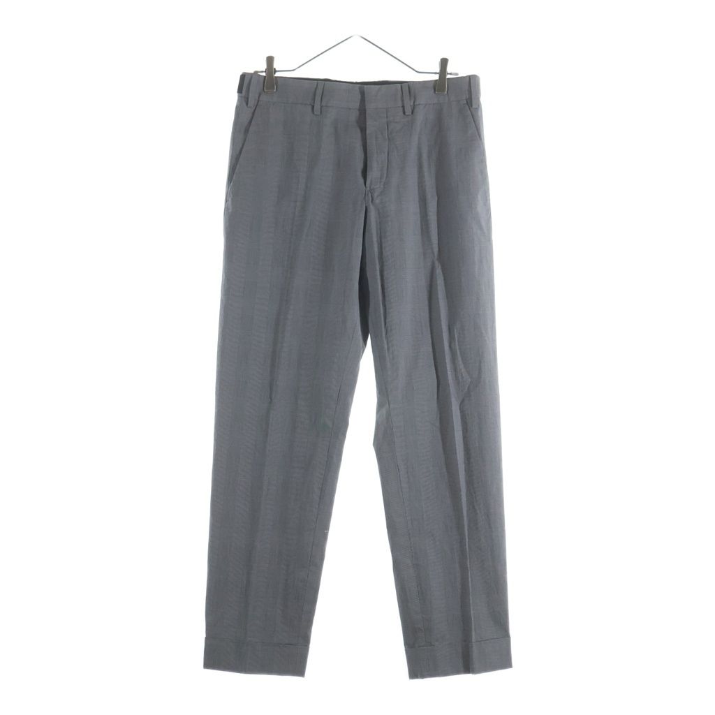 DRIES VAN NOTEN (ドリスヴァンノッテン) PHILIP 1465 M.W.PANTS フィリップ グレンチェック ノータック テーパード トラウザーパンツ グレー 855.020904-1465-802