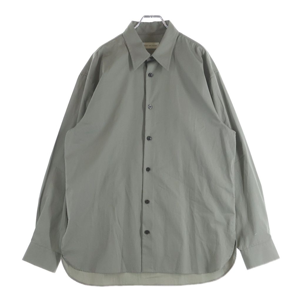 DRIES VAN NOTEN (ドリスヴァンノッテン) CROOM 1374 M.W.SHIRT クルーム コットン レギュラーカラー 長袖シャツ グレー 855.020732-1374-801