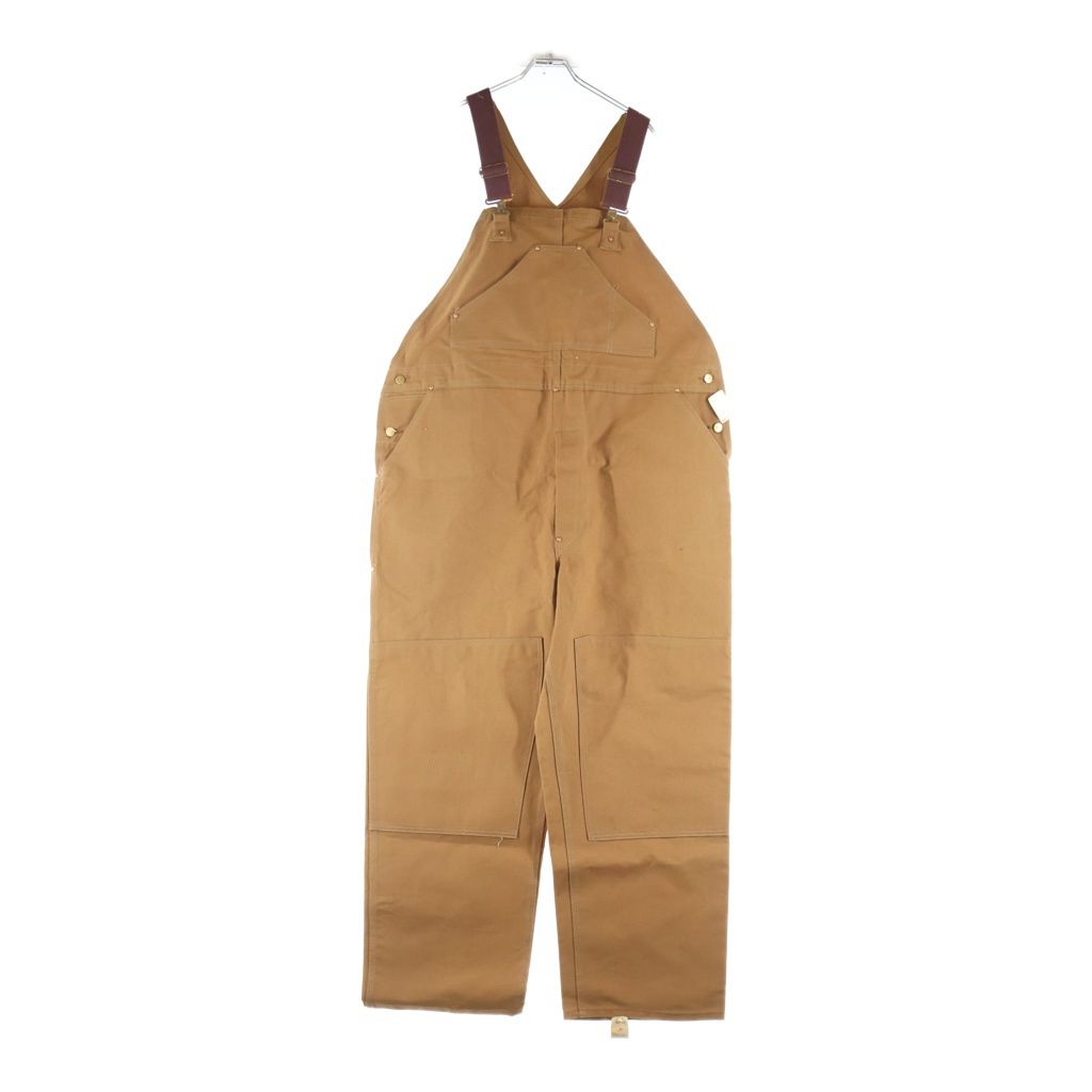 CARHARTT (カーハート) 70S VINTAGE DEADSTOCK BROWN DUCK OVERALL ヴィンテージ USA製 ダック地 ダブルニーオーバーオール つなぎ ブラウン