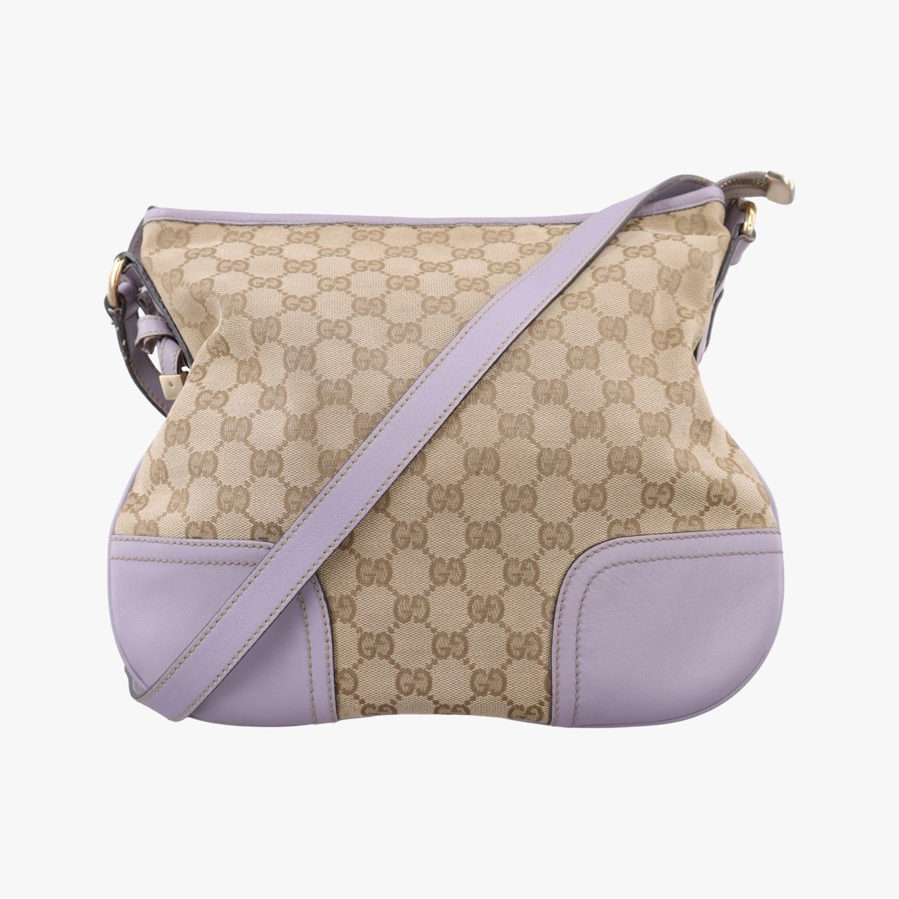 グッチGucciプリンシー パープル × ベージュ レザー×キャンバス 204939 G3496047