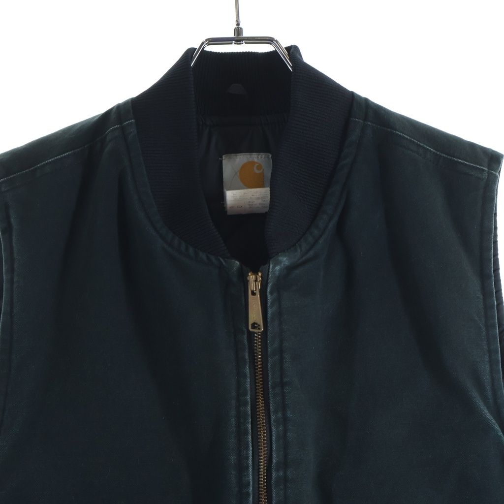 CARHARTT カーハート 00S VINTAGE DUCK BEST ヴィンテージ USA製 ダック ジップアップ ワークベスト ブラック V01 BLK CARHARTT (カーハート) 00S VINTAGE DUCK BEST ヴィンテージ USA製
