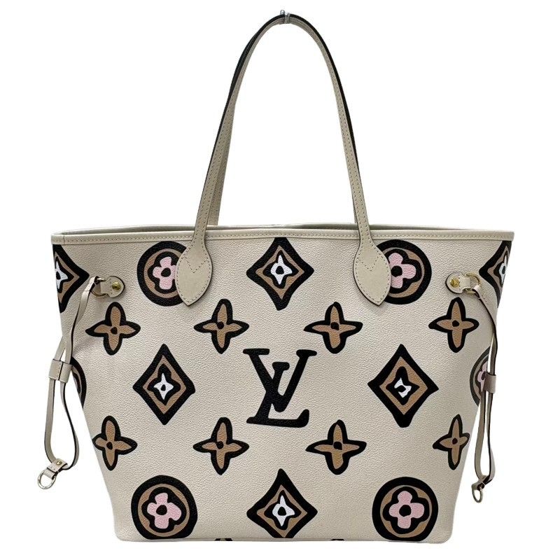 LOUIS VUITTON ルイヴィトン ワイルドアットハート ネヴァーフル MM M45819 クレーム モノグラム トートバッグ レディース 【中古】 22606K262