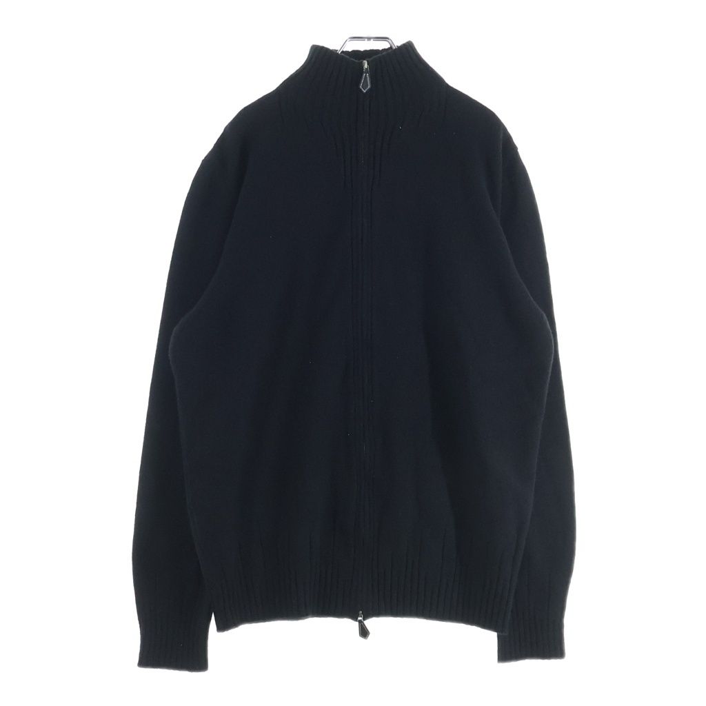 HERMES (エルメス) フルジップ ニットセーター ブラック #M