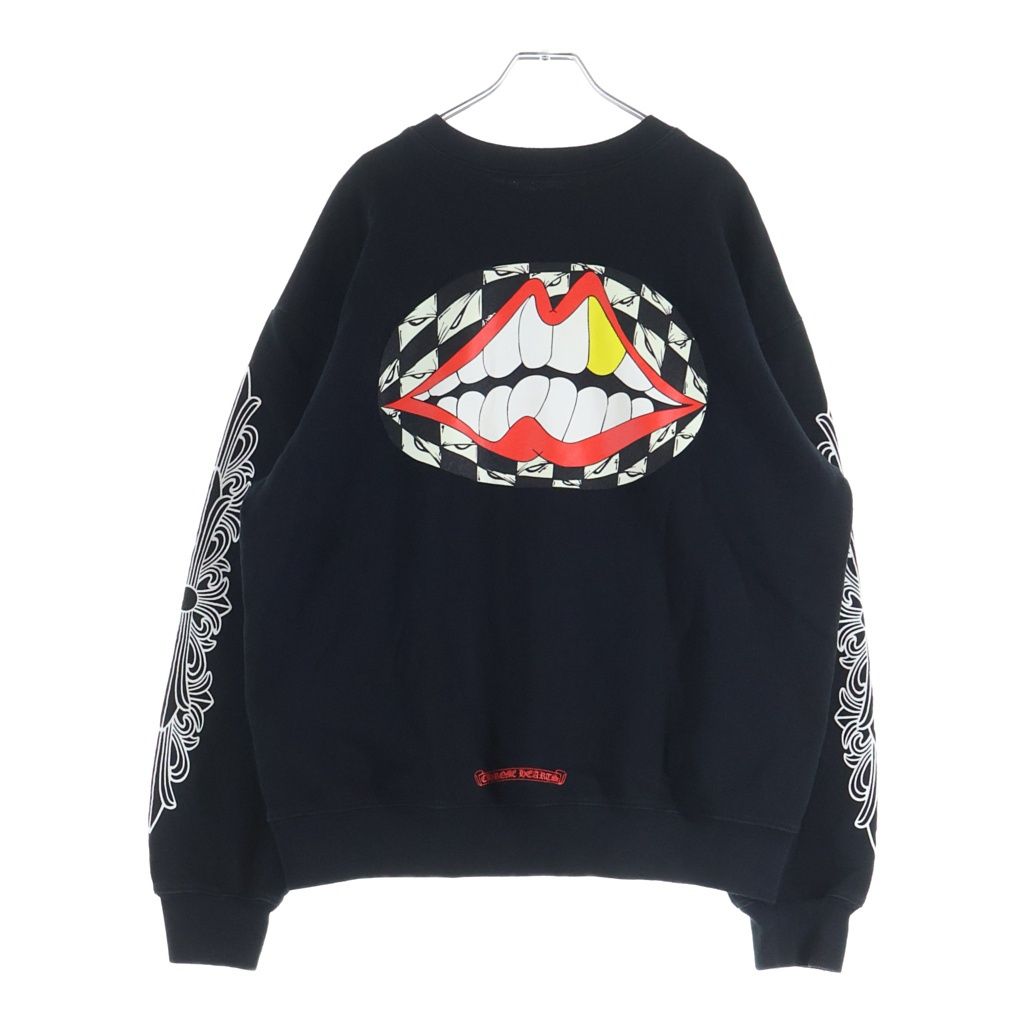 CHROME HEARTS (クロムハーツ) 99 EYES CHOMPER SWTSHRT MATTY BOYバックプリントスウェットカットソー ブラック