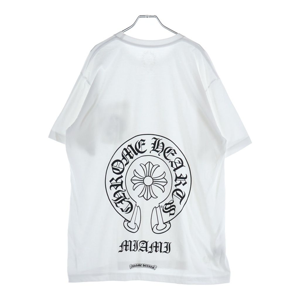 CHROME HEARTS (クロムハーツ) CH T-SHRT LTD Miami限定バックホースシュープリントTシャツ