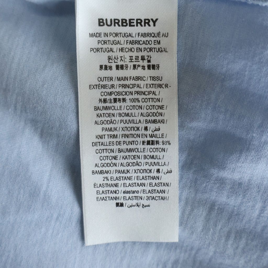 BURBERRY (バーバリー) バックプリントTシャツ ライトブルー #XXS