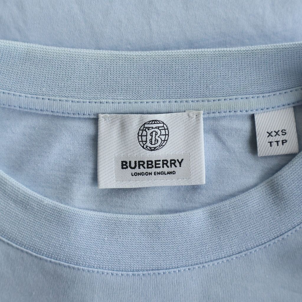 BURBERRY (バーバリー) バックプリントTシャツ ライトブルー #XXS