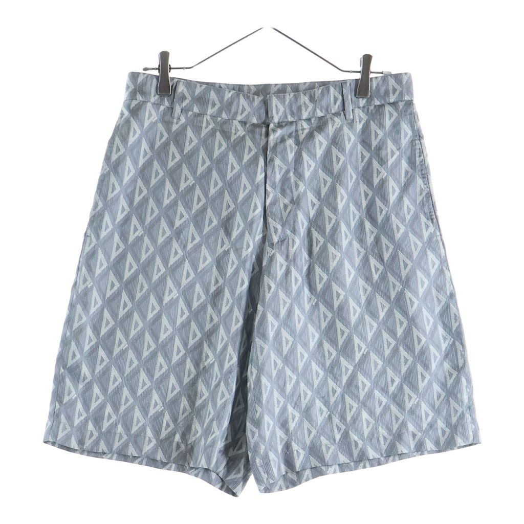 Christian Dior (クリスチャンディオール) CD ダイヤモンド バーミューダショーツ ショートパンツ 総柄 シルク グレー 013C121B5797