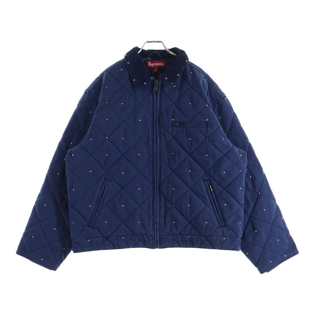 SUPREME (シュプリーム) 25AW?B.B.Simon Quilted Work Jacket Navy B.Bサイモン キルティング スタッズワークジャケット ネイビー