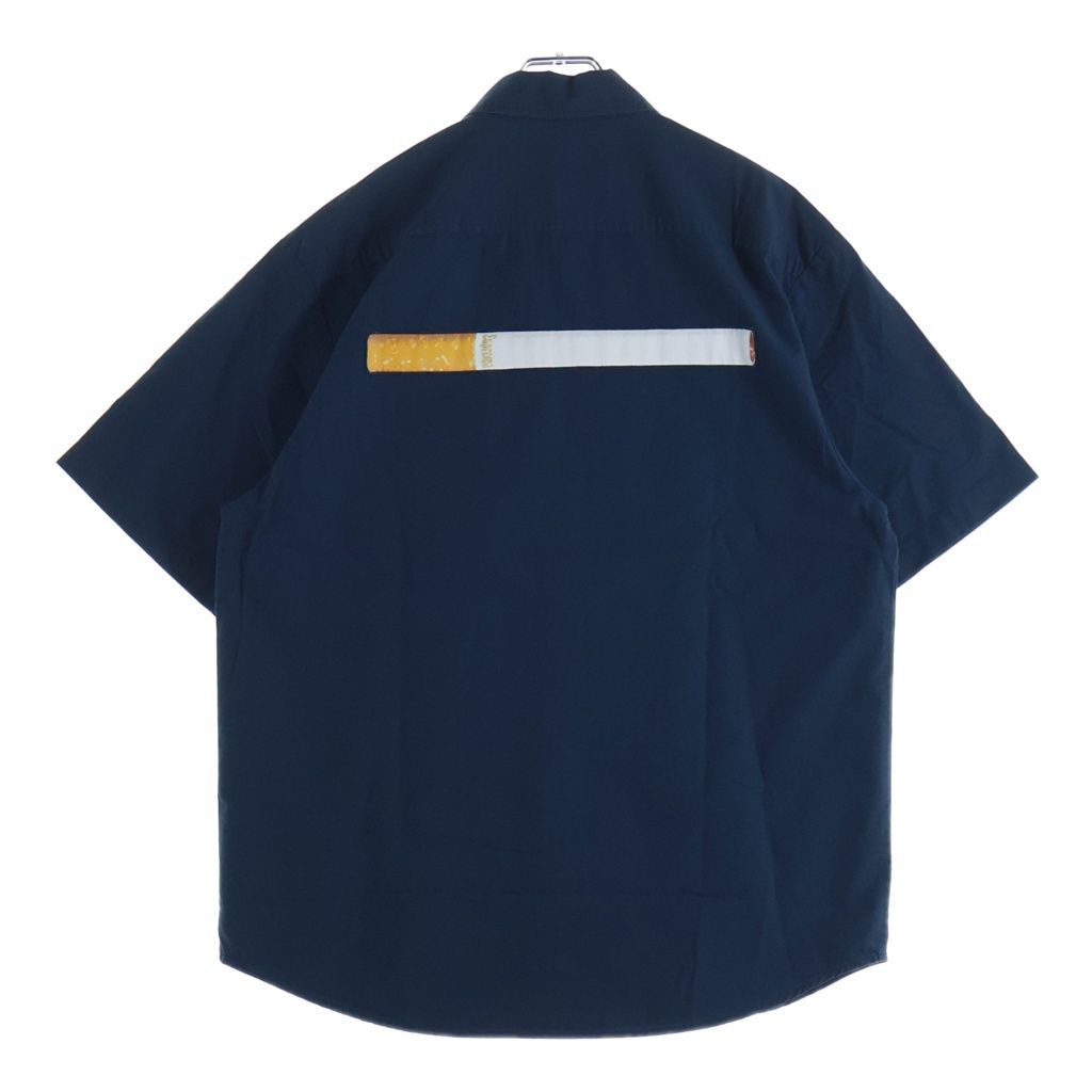 SUPREME (シュプリーム) 26SS Cigarette S/S Shirt Navy シガレット