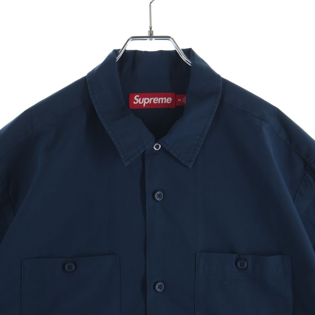 SUPREME (シュプリーム) 26SS Cigarette S/S Shirt Navy シガレット