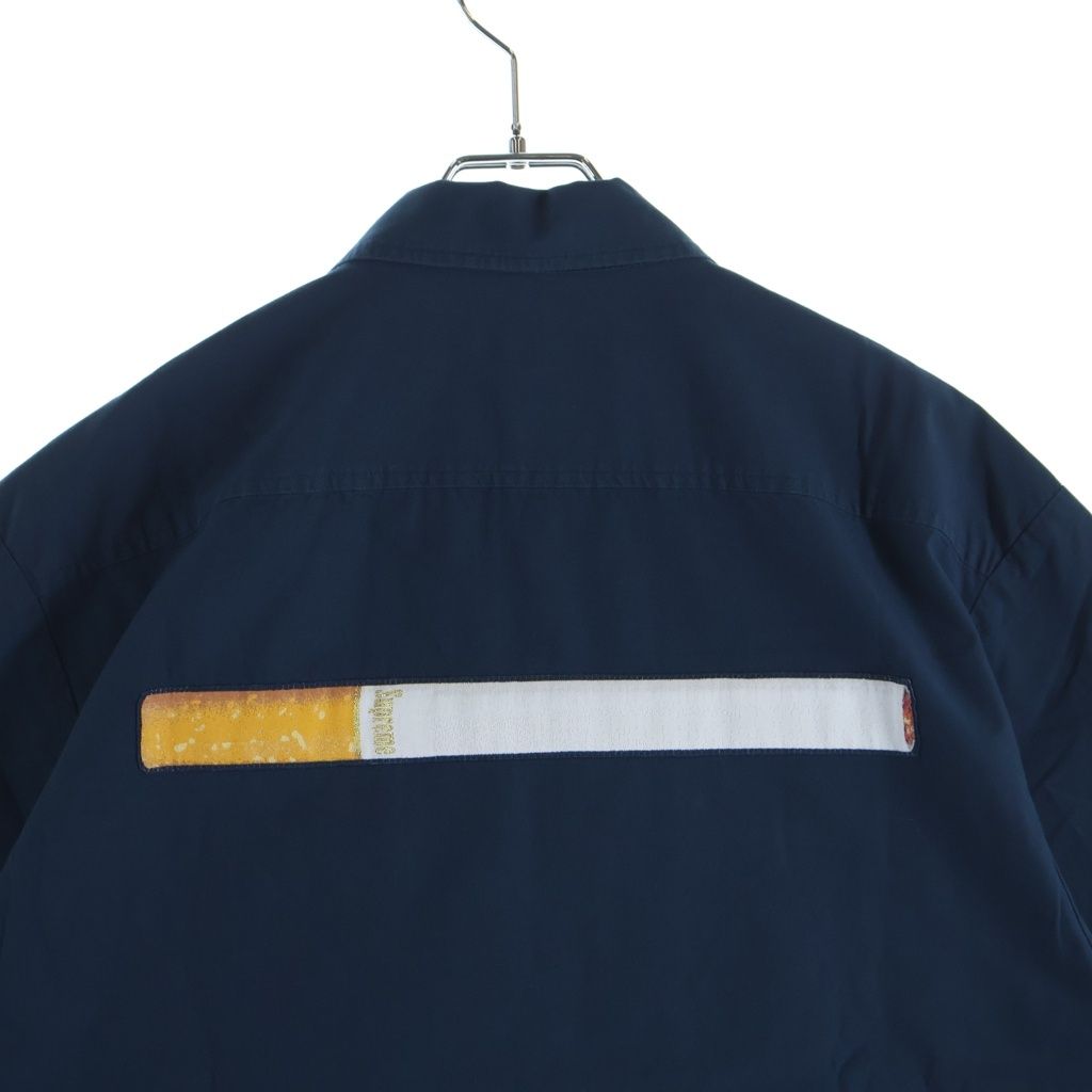 SUPREME (シュプリーム) 26SS Cigarette S/S Shirt Navy シガレット
