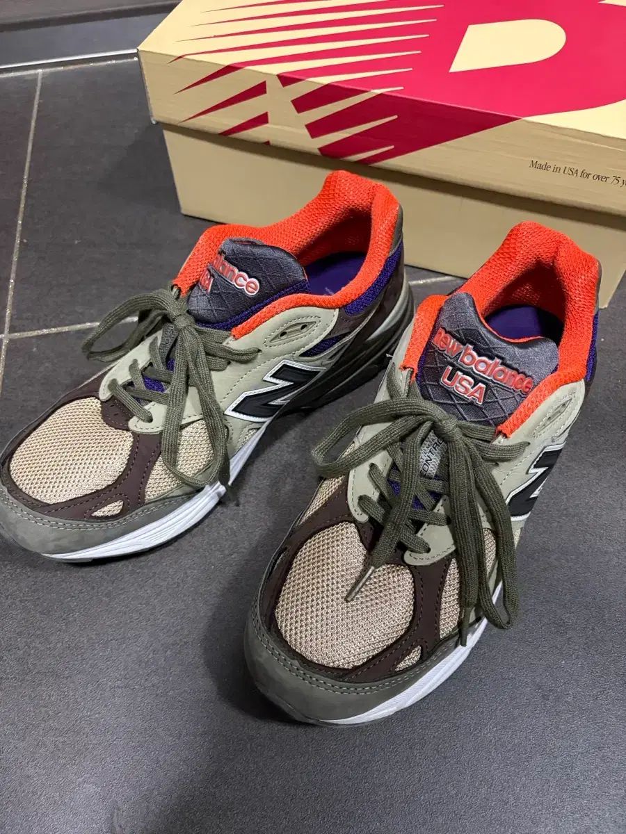ニューバランス 990V3 メイドインUSA 260 (US8) タンオレンジ