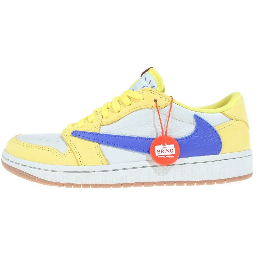 NIKE (ナイキ) ×TRAVIS SCOTT WMNS AIR JORDAN 1 RETRO LOW OG Canary DZ4137-700 トラヴィススコット ウィメンズ エアジョーダン1 ローカットスニーカー US10.5/27.5cm