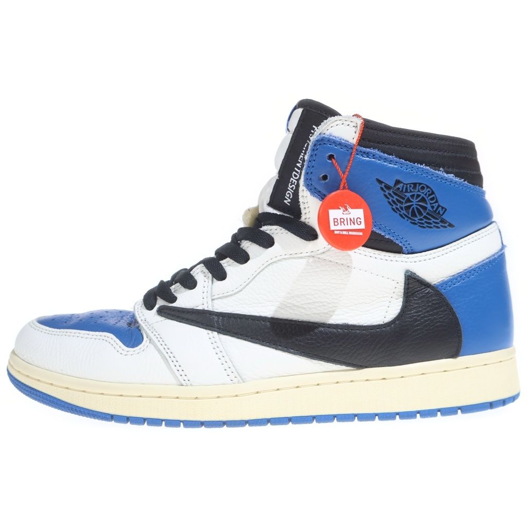 NIKE (ナイキ) ×TRAVIS SCOTT ×FRAGMENT AIR JORDAN 1 RETRO HIGH OG SP MILITARY BLUE DH3227-105 エアジョーダン1 ハイカットスニーカー US10/28.0cm