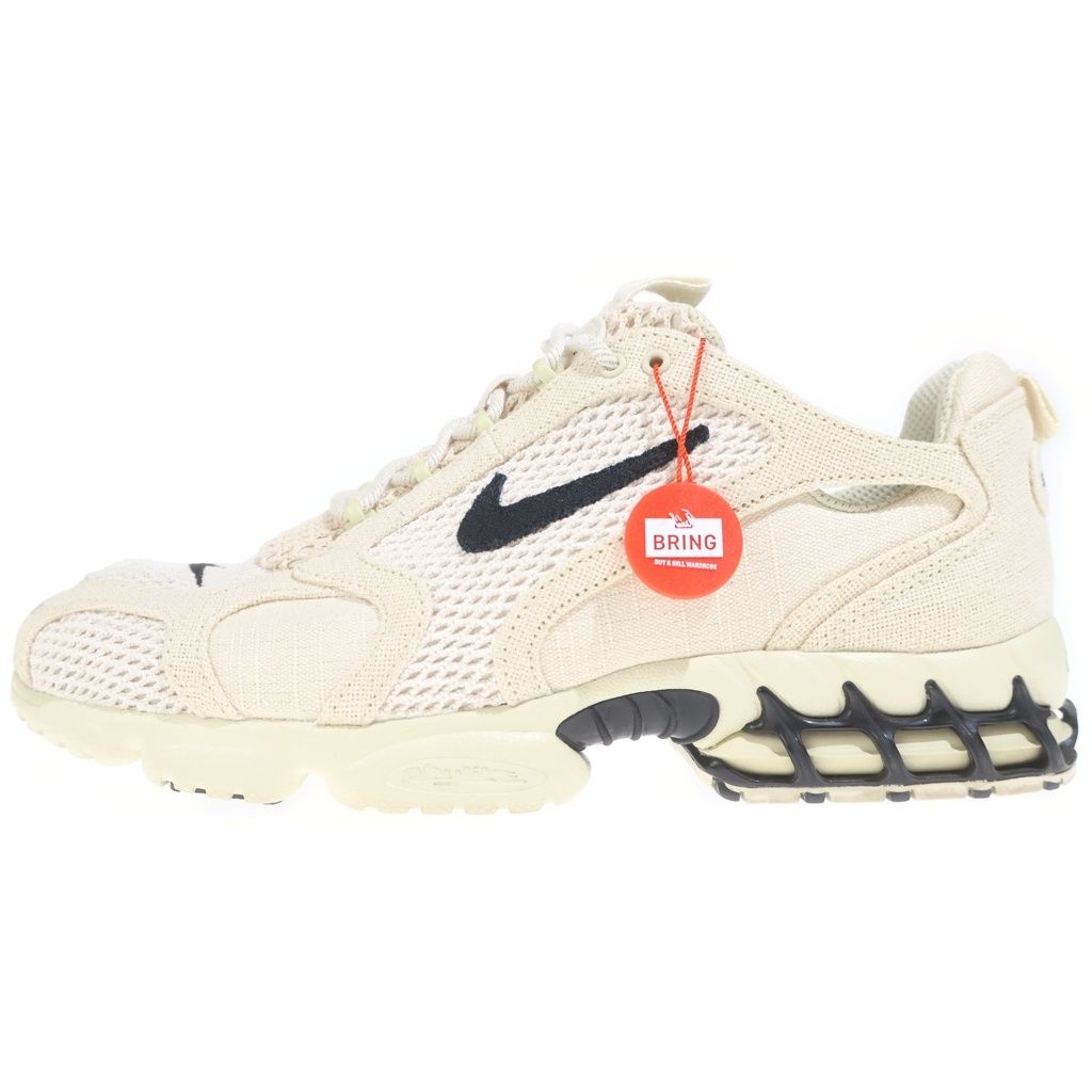 NIKE (ナイキ) ×STUSSY AIR ZOOM SPIRIDON CAGE 2 FOSSIL/BLACK ステューシー エアズーム スピリドンケージ フォッシル/ブラック ローカットスニーカーUS11/29cm CQ5486-200