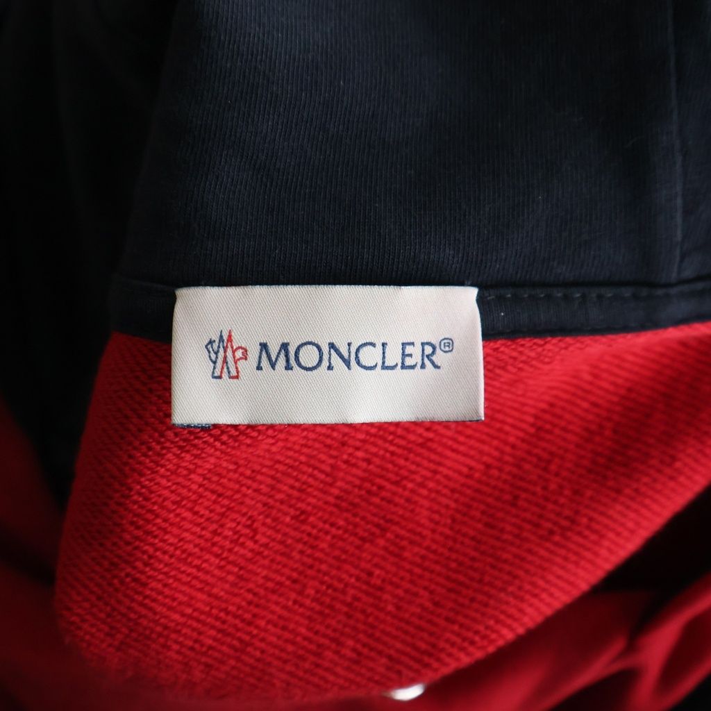 MONCLER (モンクレール) 19SS ワッペンロゴ プルオーバースウェット パーカー フーディー トラック ジョガーパンツ レッド/ネイビー E10918000500/E10918704400 MONCLER (モンクレール) 19SS ワッペンロゴ プルオーバースウェット パーカー フーディー トラック ジョガーパンツ レッド/ネイビー E10918000500/E10918704400