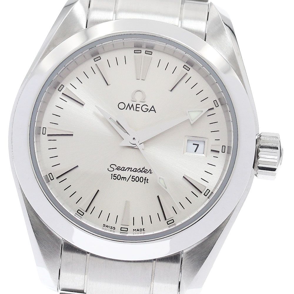 オメガ OMEGA 2577.30 シーマスター アクアテラ デイト クォーツ レディース 良品 箱・保証書付き_964904