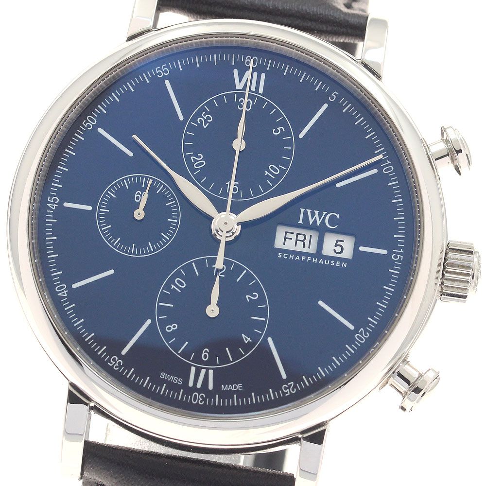 IWC IWC SCHAFFHAUSEN IW391023 ポートフィノ 150イヤーズ クロノグラフ デイデイト 自動巻き メンズ _960126