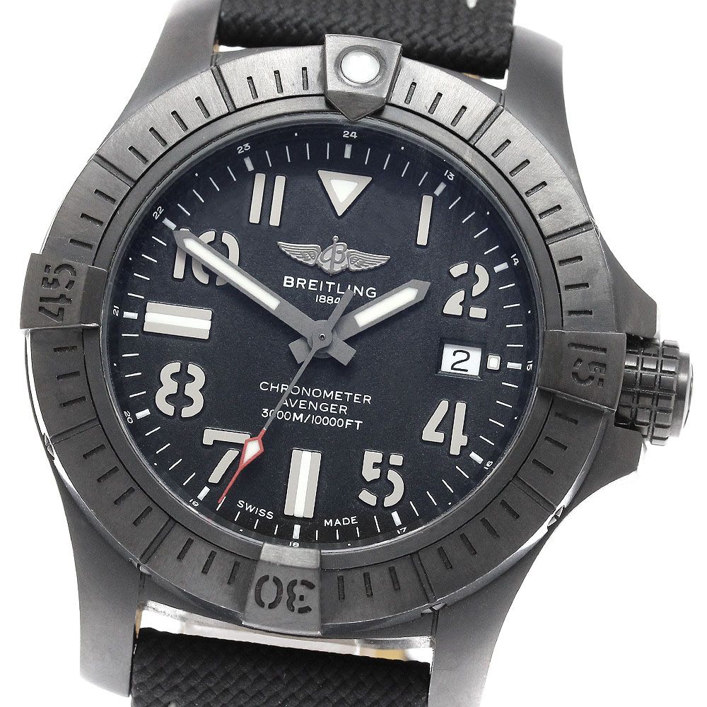 ブライトリング BREITLING V17319 アベンジャー オートマチック 45 シーウルフ デイト 自動巻き メンズ 箱・保証書付き_965165