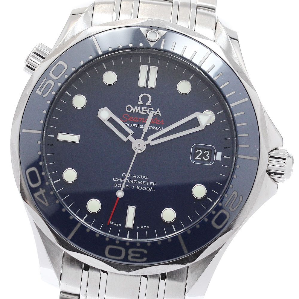 オメガ OMEGA 212.30.41.20.03.001 シーマスター ダイバー300M デイト コーアクシャル 自動巻き メンズ 良品 _890156