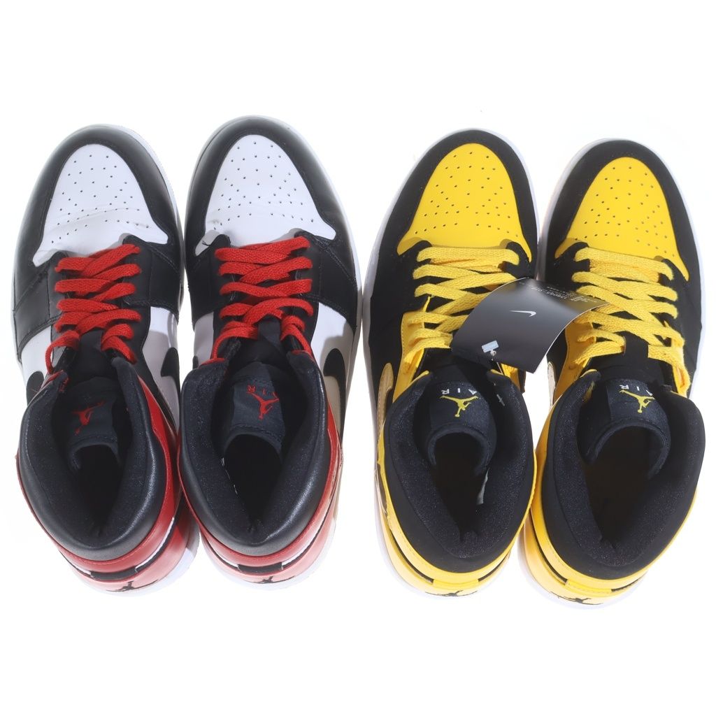 NIKE ナイキ AIR JORDAN 1 MID OLD LOVE AIR JORDAN 1 MID NEW LOVE エアージョーダン1 ニューラブ ミッドカットスニーカー イエロー/ブラック US11/29cm 136085-072 NIKE (ナイキ) AIR JORDAN 1 MID OLD LOVE AIR JORDAN 1 MID NEW LOVE