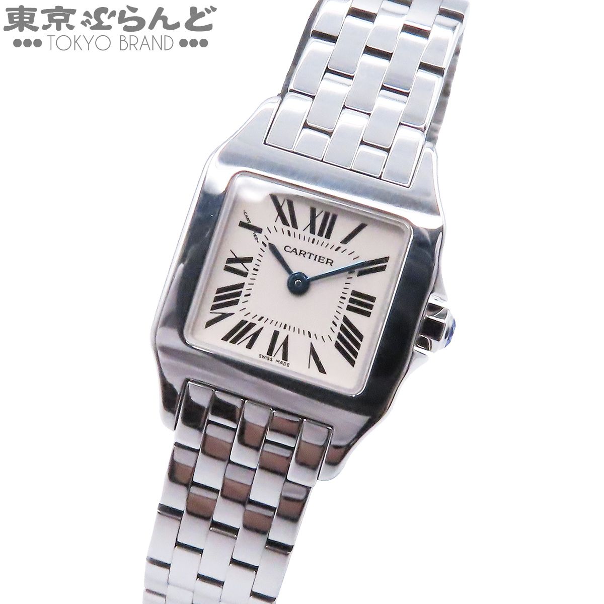 カルティエ CARTIER サントス ドゥモワゼル W25064Z5 アイボリー ステンレススチール 腕時計 レディース クォーツ 仕上済 101865059
