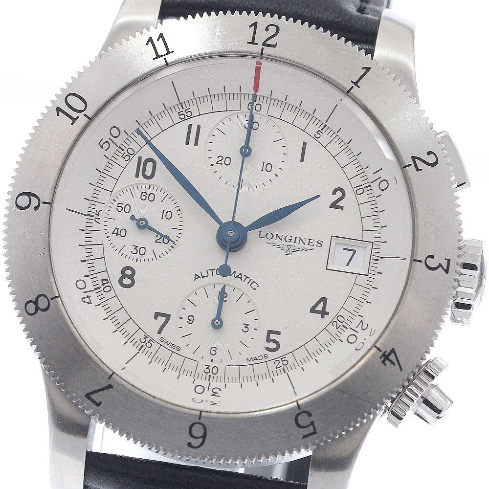 ロンジン LONGINES L2.741.4 ヘリテージ ウィームス クロノグラフ 自動巻き メンズ 保証書付き_961391