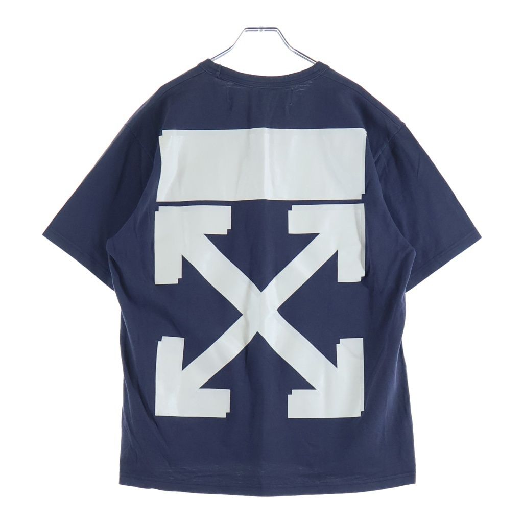 OFF-WHITE (オフホワイト) 18SS ×Champion T-Shirt チャンピオン ロゴ刺繍半袖Tシャツ ネイビー OMAA029S18874050