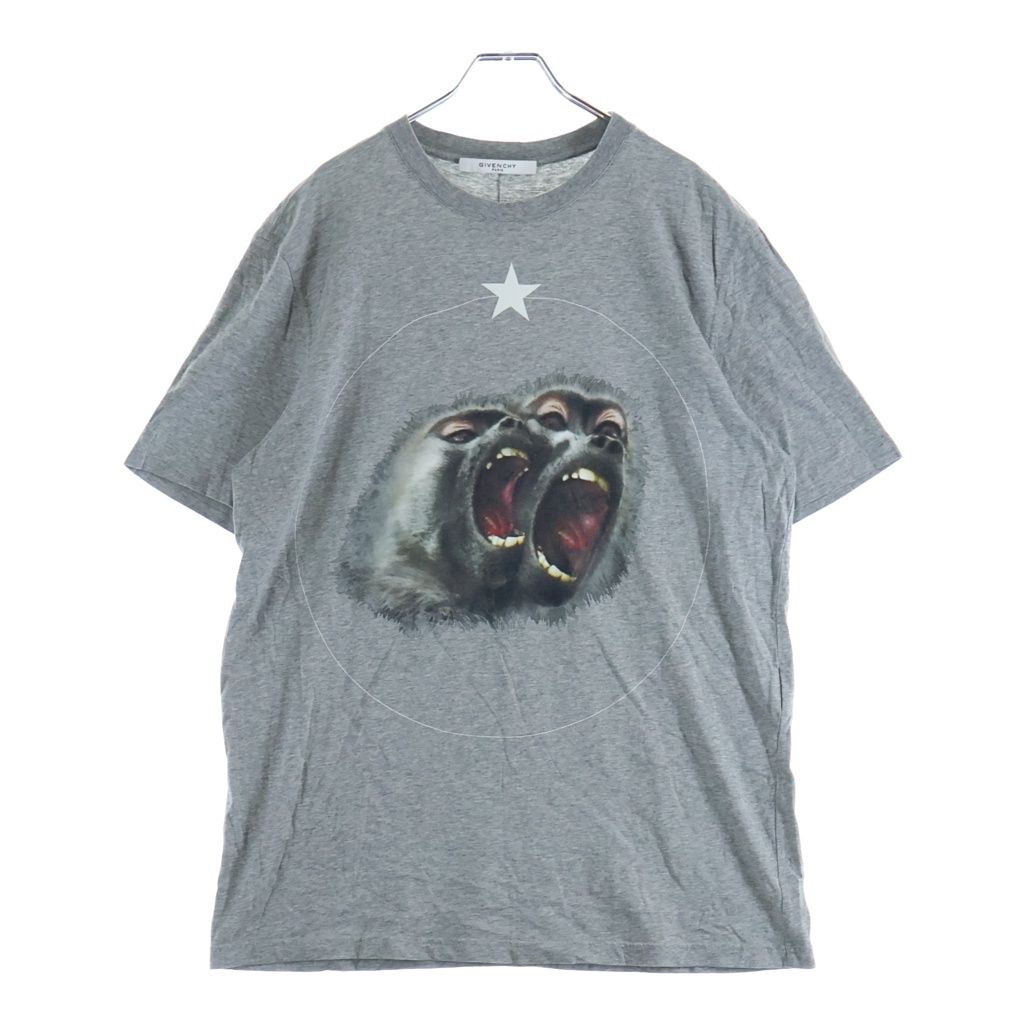 GIVENCHY (ジバンシィ) Monkey Brothers モンキーブラザーズ 半袖T-Shirt グレー 16Y 7701 484