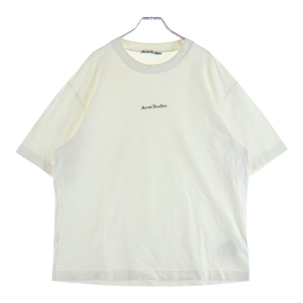 Acne Studios (アクネ ストゥディオズ) T-Shirt ロゴプリント 半袖Tシャツ ホワイト FN-UX-TSHI000051