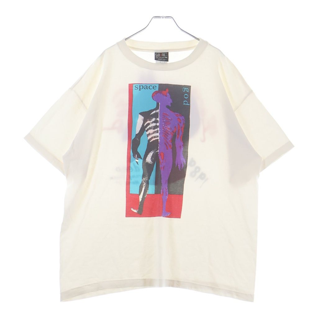 SAINT MICHAEL (セントマイケル) 23SS SPACE GOD S/S TEE 半袖 クルーネック Tシャツ ホワイト SM-S23-0000-022