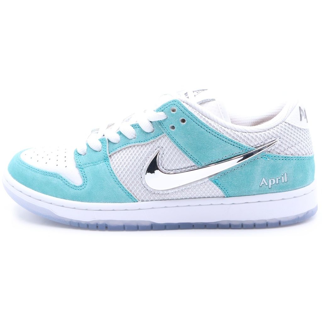 NIKE SB (ナイキエスビー) ×APRIL SKATEBOARDS DUNK LOW PRO QS エイプリルスケートボード ダンク ローカットスニーカー ホワイト/ブルー US9.5/27.5cm FD2562-400