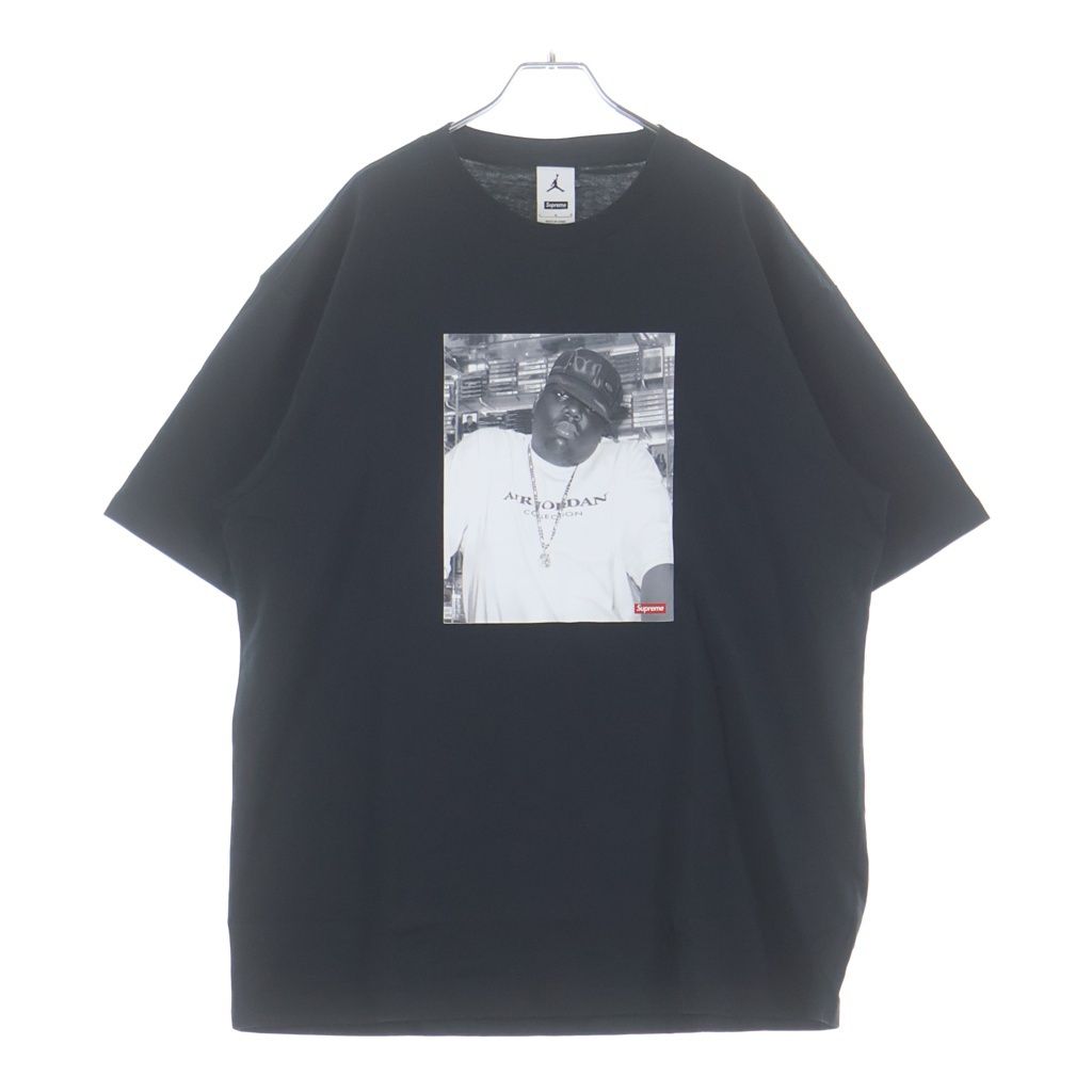 SUPREME (シュプリーム) 24AW ×JORDAN Biggie S/S Top ジョーダンビギー プリントロゴ 半袖Tシャツ カットソー ブラック