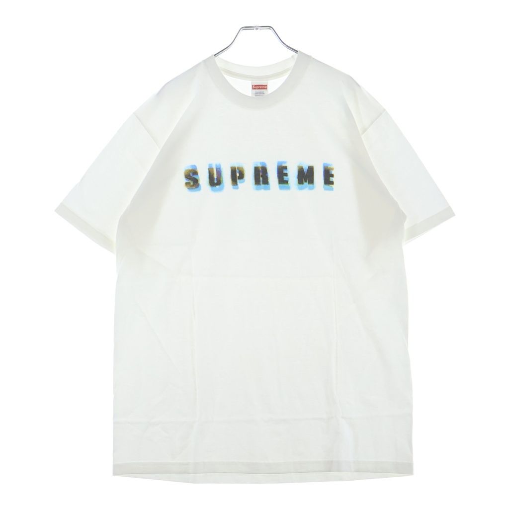 SUPREME (シュプリーム) 23SS Stencil Tee ステンシル プリントロゴ 半袖Tシャツ カットソー ホワイト