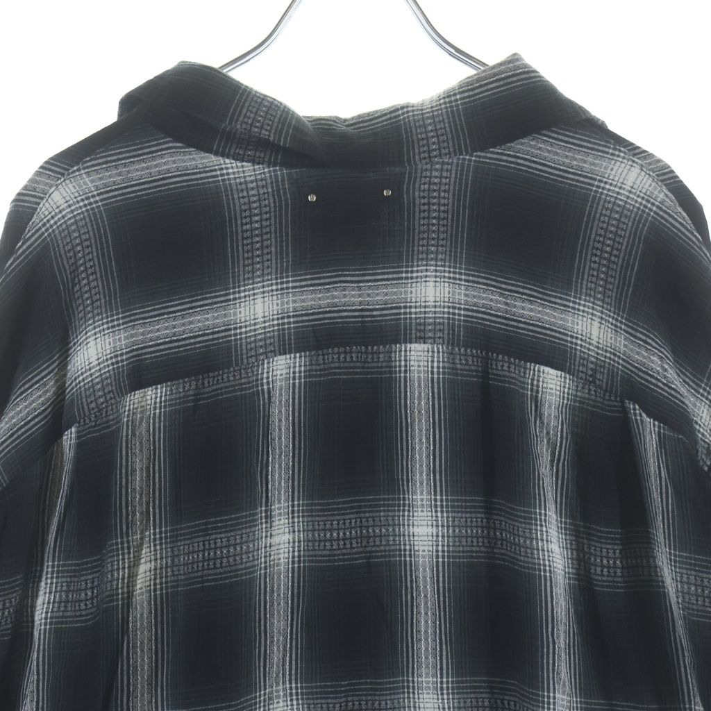 MINEDENIM (マインデニム) レーヨン オンブレチェック 半袖シャツ