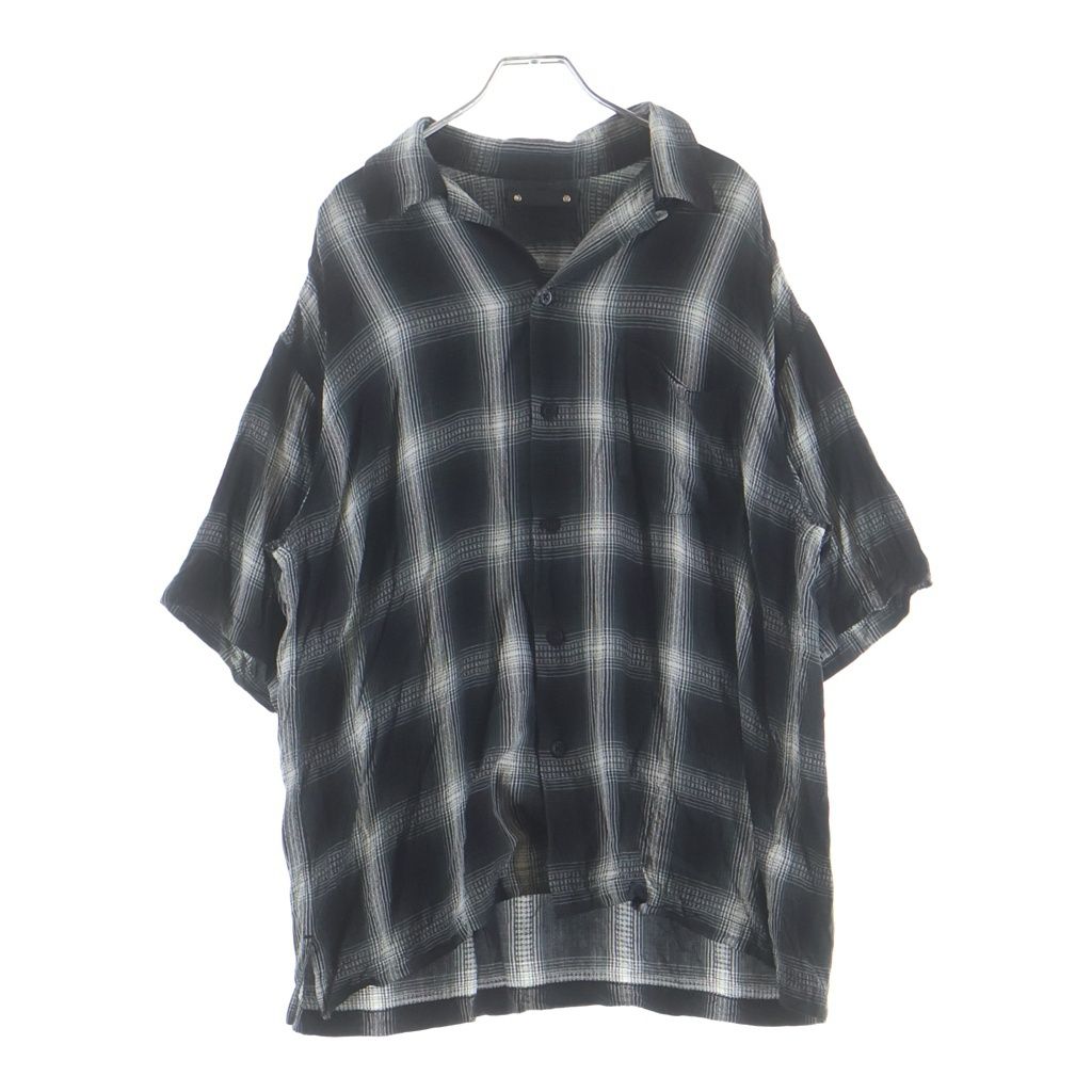 MINEDENIM (マインデニム) レーヨン オンブレチェック 半袖シャツ