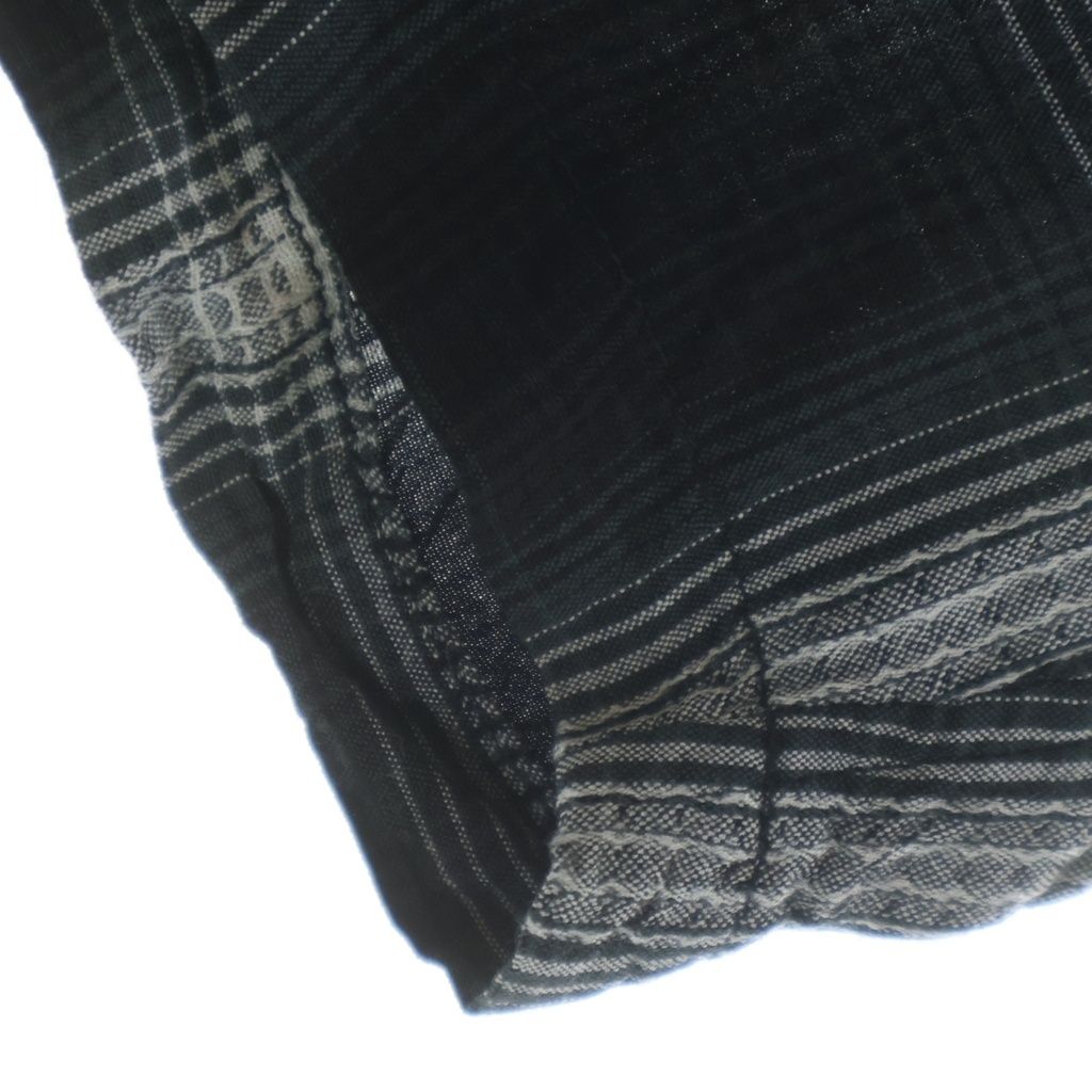 MINEDENIM (マインデニム) レーヨン オンブレチェック 半袖シャツ
