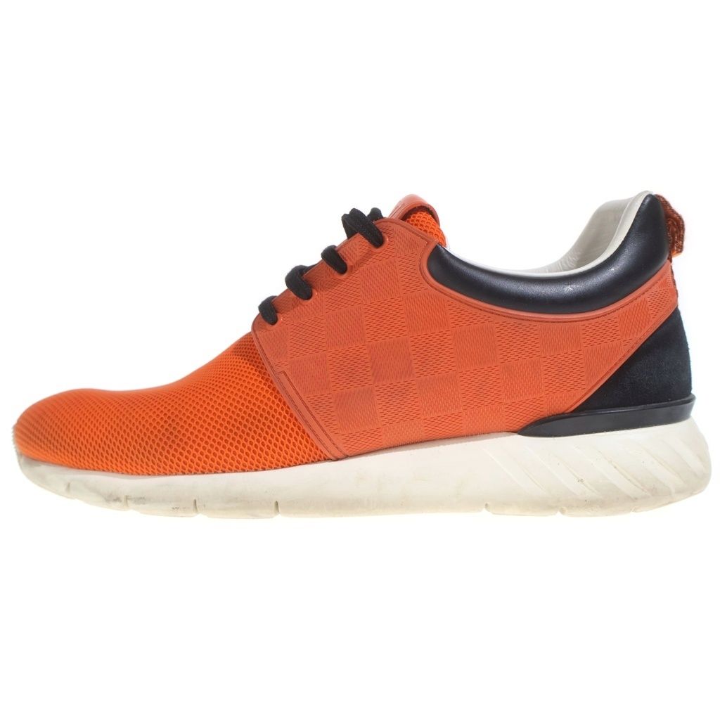 LOUIS VUITTON (ルイヴィトン) ダミエ ローカットスニーカー ランニング シューズ メッシュ オレンジ GO1116