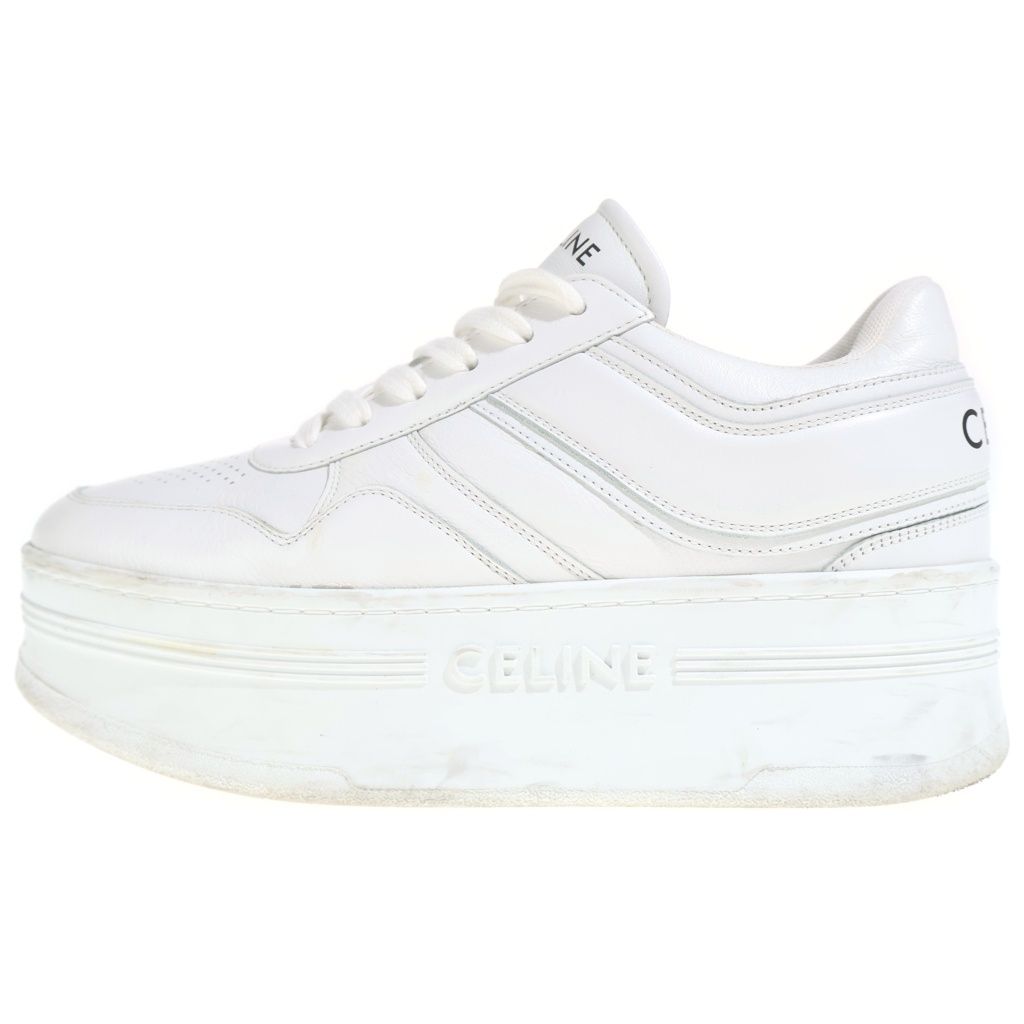 CELINE (セリーヌ) ロゴローカットスニーカー ホワイト #38