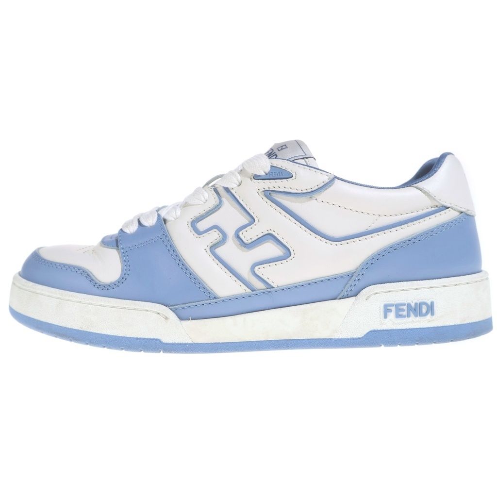 FENDI (フェンディ) ロゴローカットスニーカー ホワイト×ブルー #6