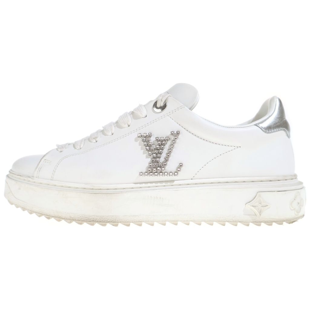 LOUIS VUITTON (ルイヴィトン) ローカットスニーカー ホワイト×シルバー #37 1/2