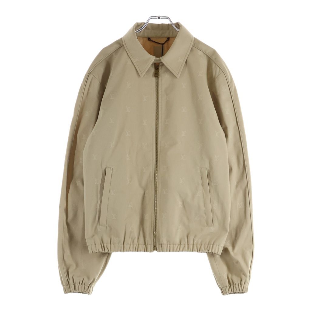 LOUIS VUITTON (ルイヴィトン) 24AW LV LOGO ALLOVER ZIPUP JACKET 1AFQE9 RM242MQ KKA HRB41W LVロゴ総柄 ジップアップジャケット ベージュ