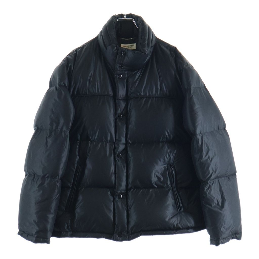 SAINT LAURENT PARIS (サンローランパリ) スタンドカラー ジップアップ ダウンジャケット ブラック 671966 Y744T