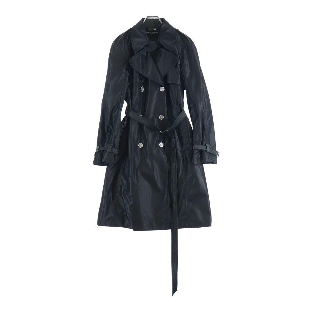 DOLCE & GABBANA (ドルチェアンドガッバーナ) ダブルブレスト トレンチコート ブラック F0759T